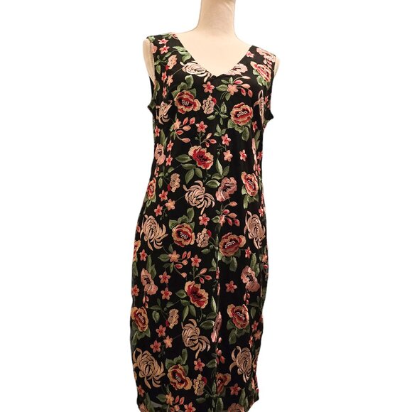 Donna Ricco New York Embroidered Dress - Size 8 - Picture 1 of 7